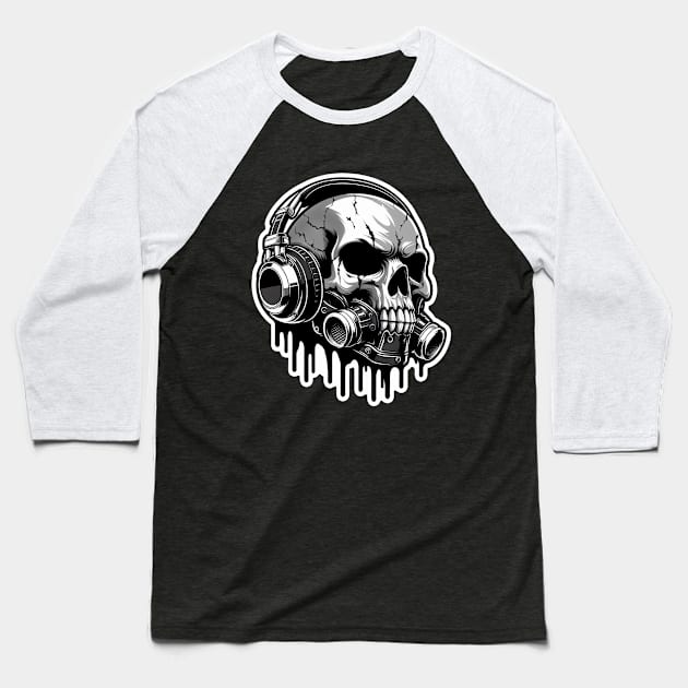 Steampunk skull #2 Baseball T-Shirt by AiArtireland
